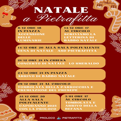  playbill Christmas in Pietrafitta 2024 - Piegaro 